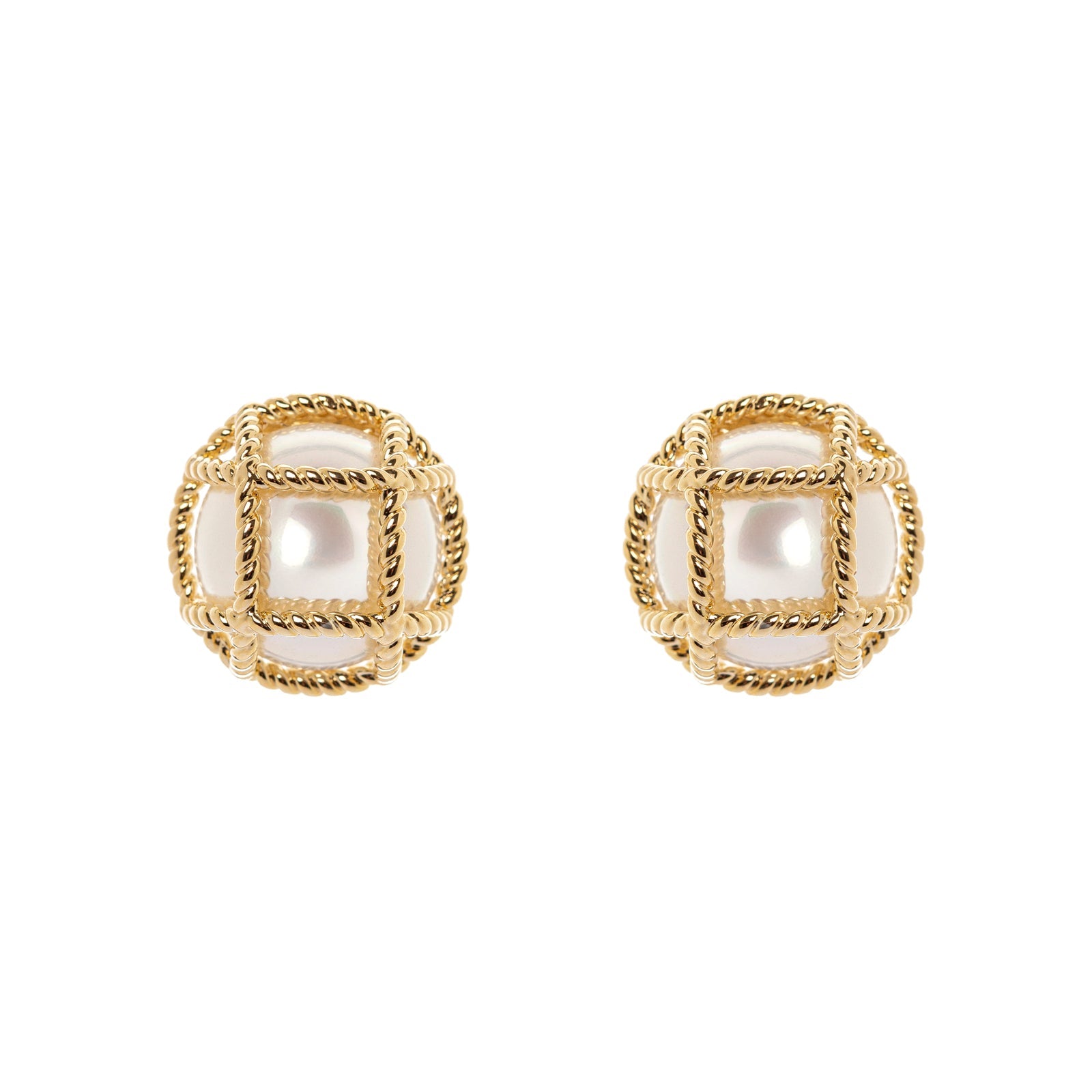 Little dome and mesh earrings Ginevra - Gold - Sodini Bijoux