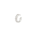 Two scale lines hoop earrings Rania - Silver - Sodini Bijoux