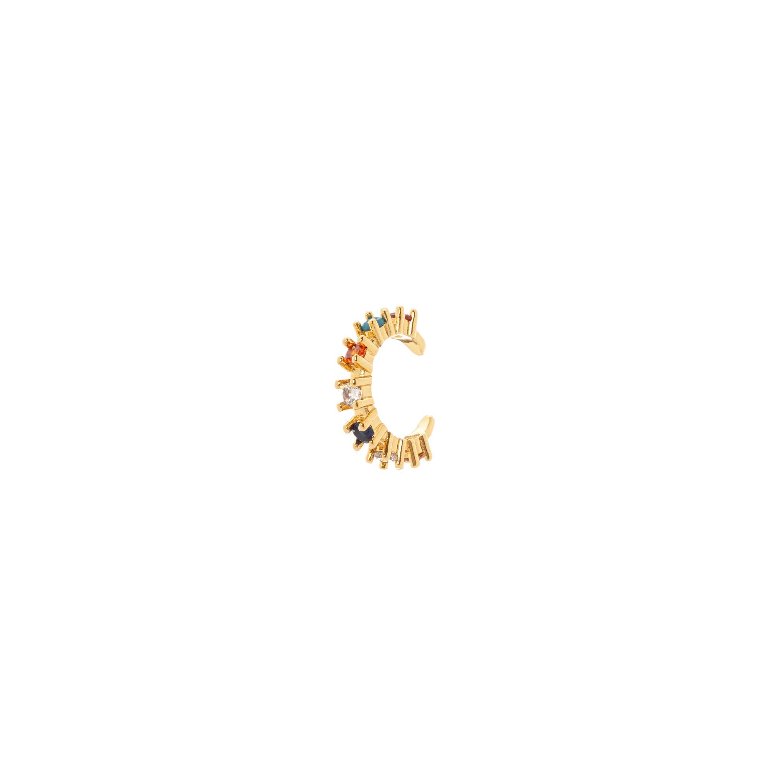 Small multicolored hoop earrings Rania - Gold - Sodini Bijoux