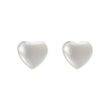 Heart shaped earrings Rania - Silver - Sodini Bijoux