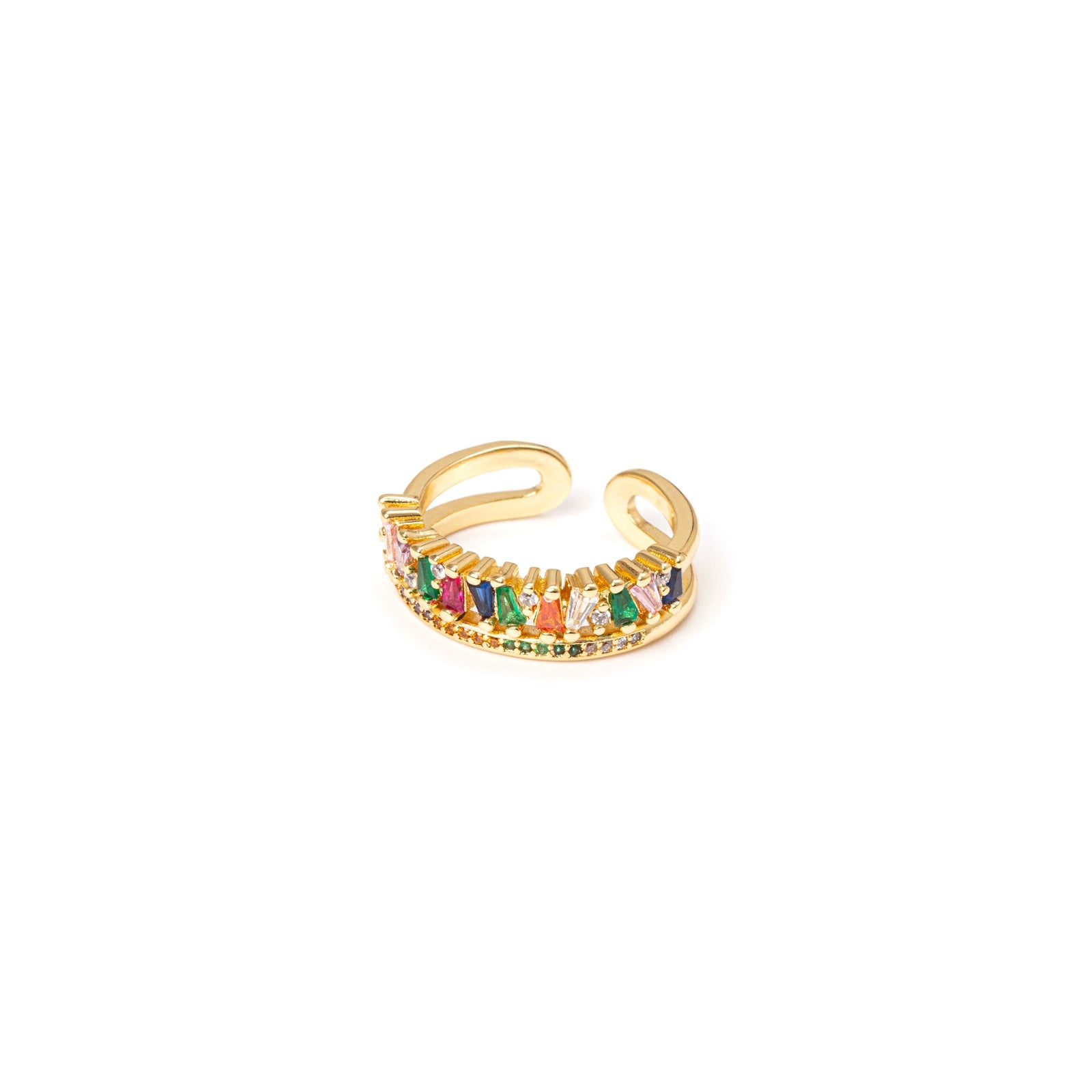 Anello con zirconi trapezio  Rania - Multicolor - Sodini Bijoux