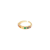 Ring with chromatic zirconias Rania - Multicoloured - Sodini Bijoux