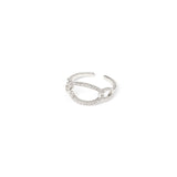 Ring with oval hoop Rania - Silver - Sodini Bijoux