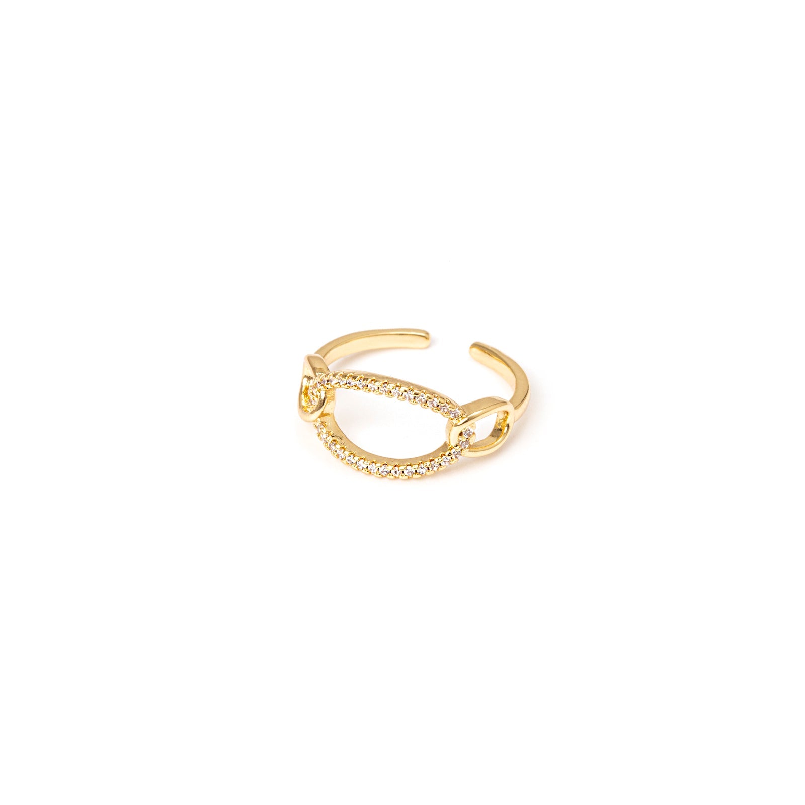 Ring with oval hoop Rania - Gold - Sodini Bijoux