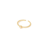 Ring with threadlike coiled band and zirconia Rania - Gold - Sodini Bijoux